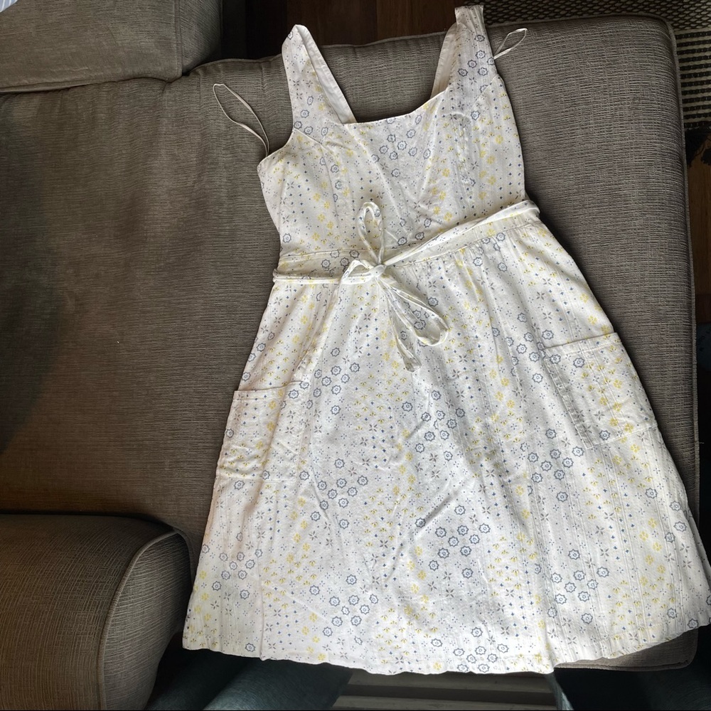 Fat Face Floral Serena Dress Smock Blue Yellow NWOT Excellent Condition Spring